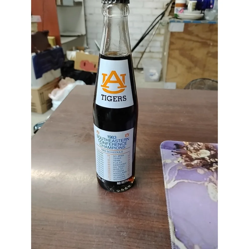 Vintage Coca Cola Auburn Tigers 1983 SEC Champions Unopened 10oz Coke Bottle